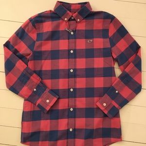 Vineyard Vines Boys Flannel Shirt - Size M (12-14)